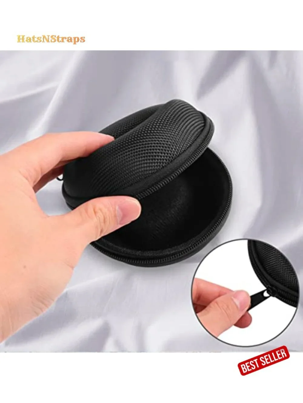Set of 2 EVA Travel Watch Cases Zipper Storage Boxes for Wristwatches